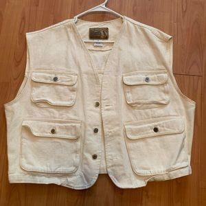 Vintage WIP white/cream denim vest.